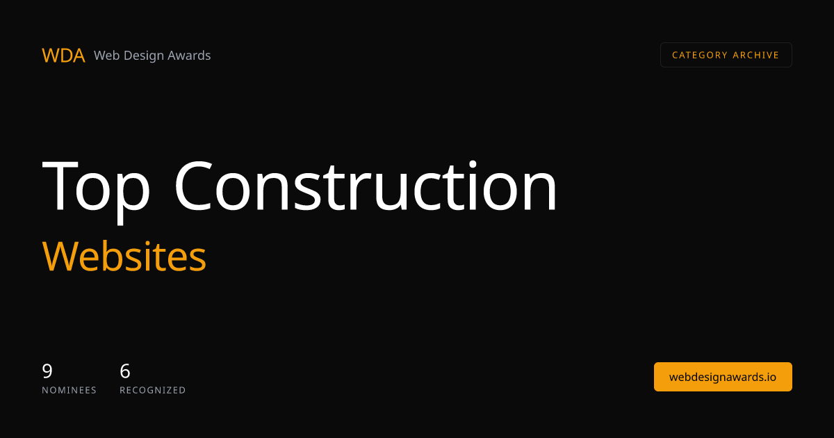Top 8 Construction Websites (2026) | Web Design Awards | Web Design Awards