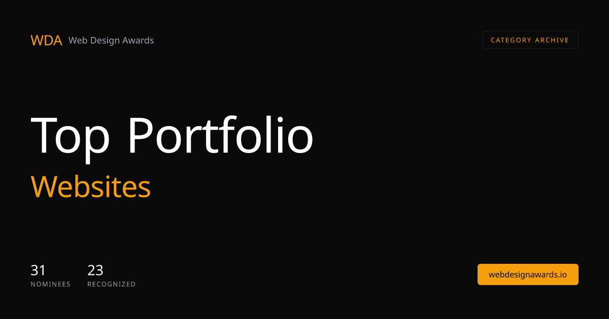 Top 27 Portfolio Websites (2026) | Web Design Awards | Web Design Awards