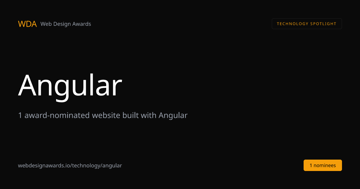 Award-Winning Angular Websites (2026) - 1 Nominees | Web Design Awards ...