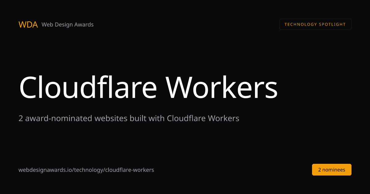 Award-Winning Cloudflare Workers Websites (2026) — 1 Nominees | Web ...