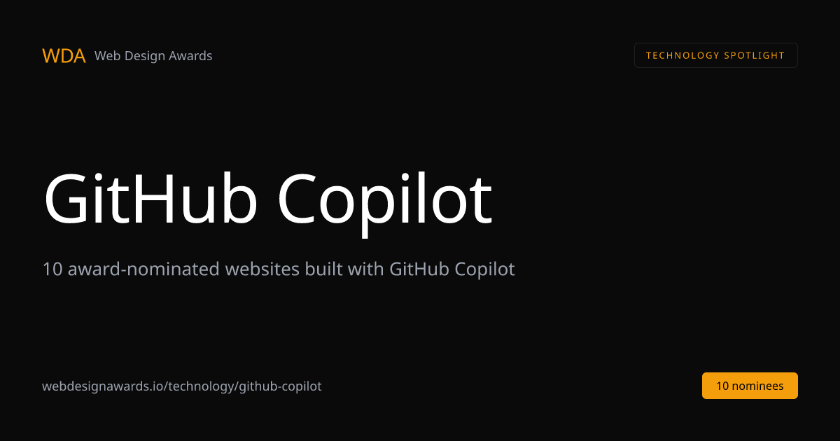Award-Winning GitHub Copilot Websites (2026) — 10 Nominees | Web Design ...