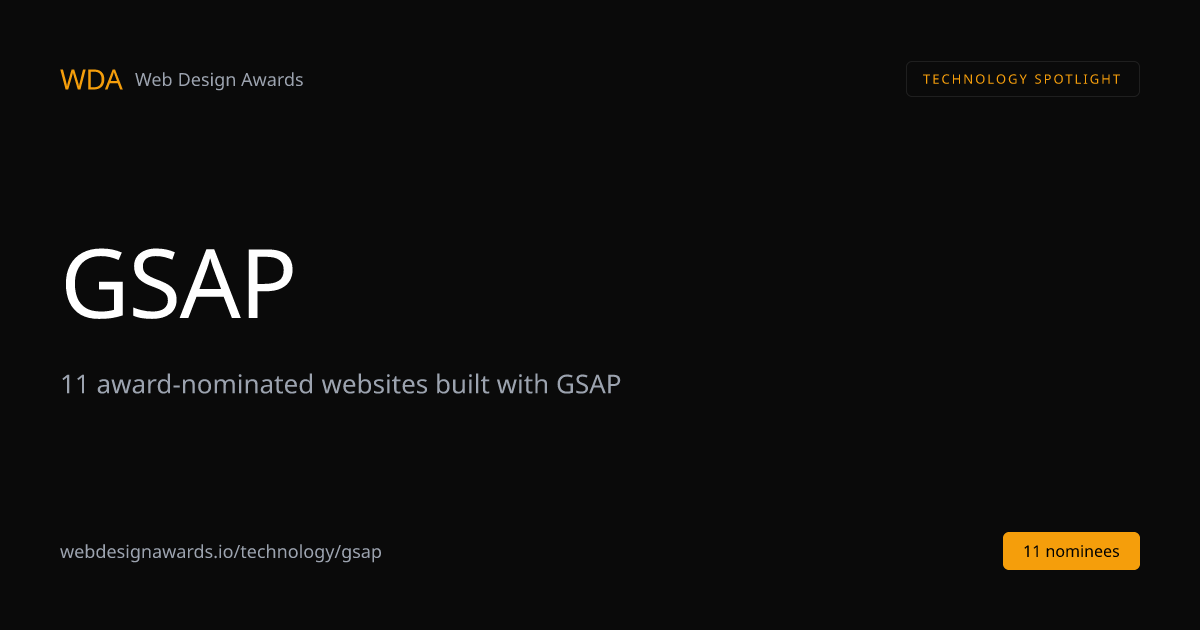 Award-Winning GSAP Websites (2026) | Web Design Awards