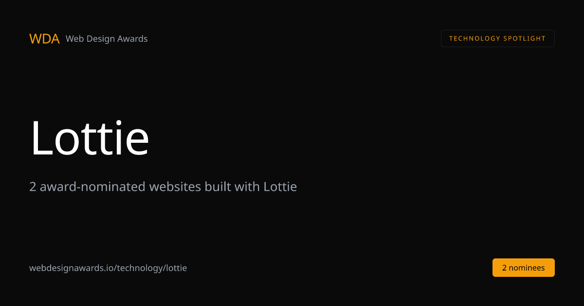 Award-Winning Lottie Websites (2026) — 2 Nominees | Web Design Awards ...