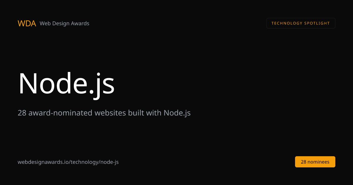 Award-Winning Node.js Websites (2026) — 26 Nominees | Web Design Awards ...