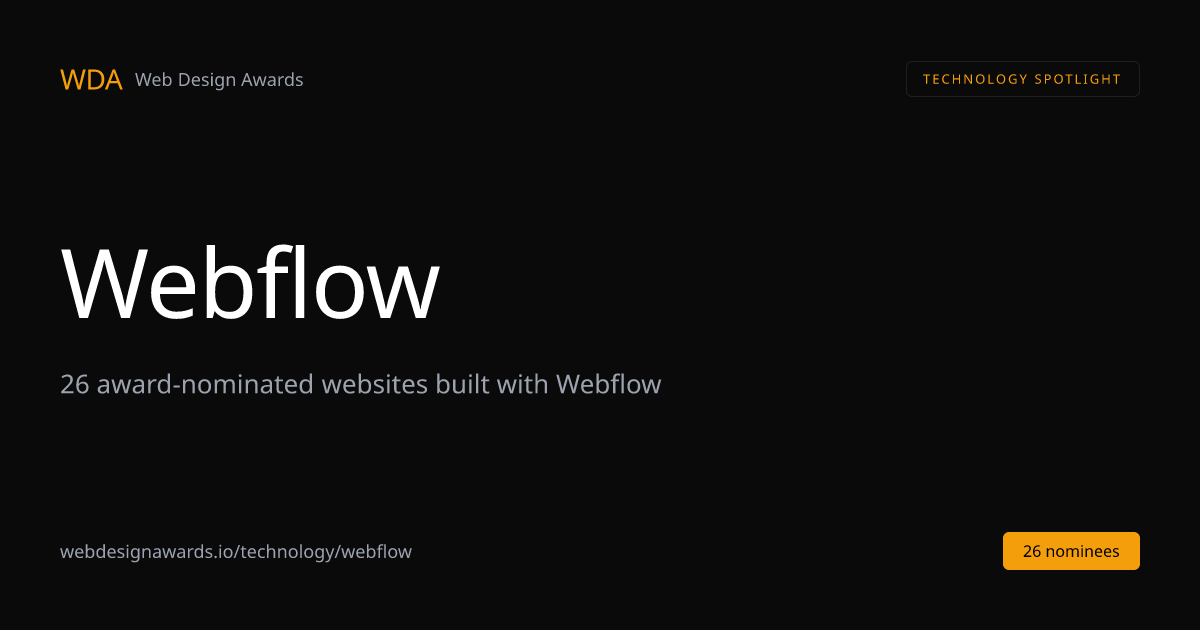 Award-Winning Webflow Websites (2026) — 26 Nominees | Web Design Awards ...