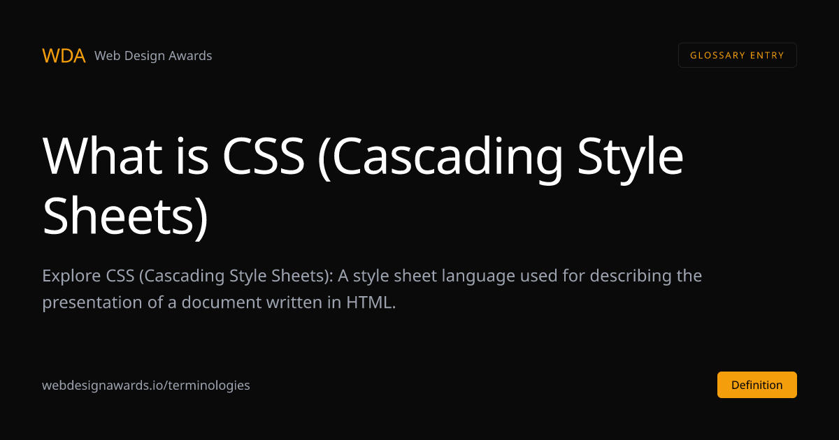 What is CSS (Cascading Style Sheets) in Web Design | Web Design Awards ...