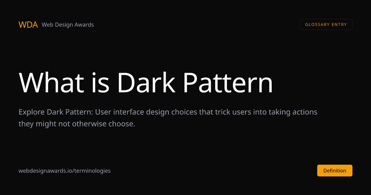 What is Dark Pattern in Web Design | Web Design Awards | Web Design Awards