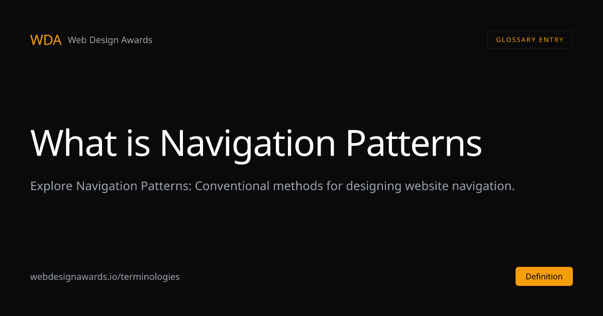 What is Navigation Patterns in Web Design | Web Design Awards | Web ...